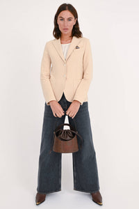 Circolo Single Breast Blazer in Cotton