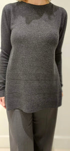 D-Exterior Sweater with Shadow Stripe