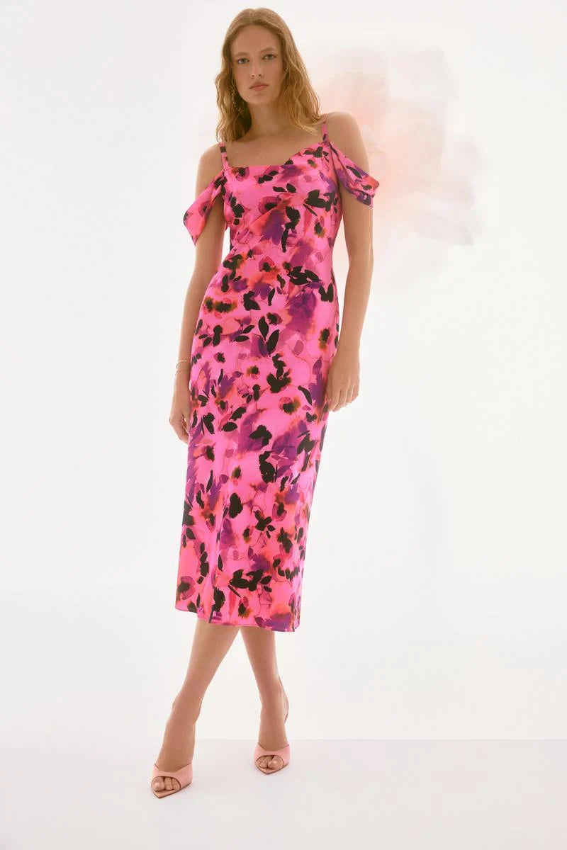 Joseph Ribkoff Off the Shoulder Floral Dress