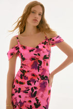 Load image into Gallery viewer, Joseph Ribkoff Off the Shoulder Floral Dress
