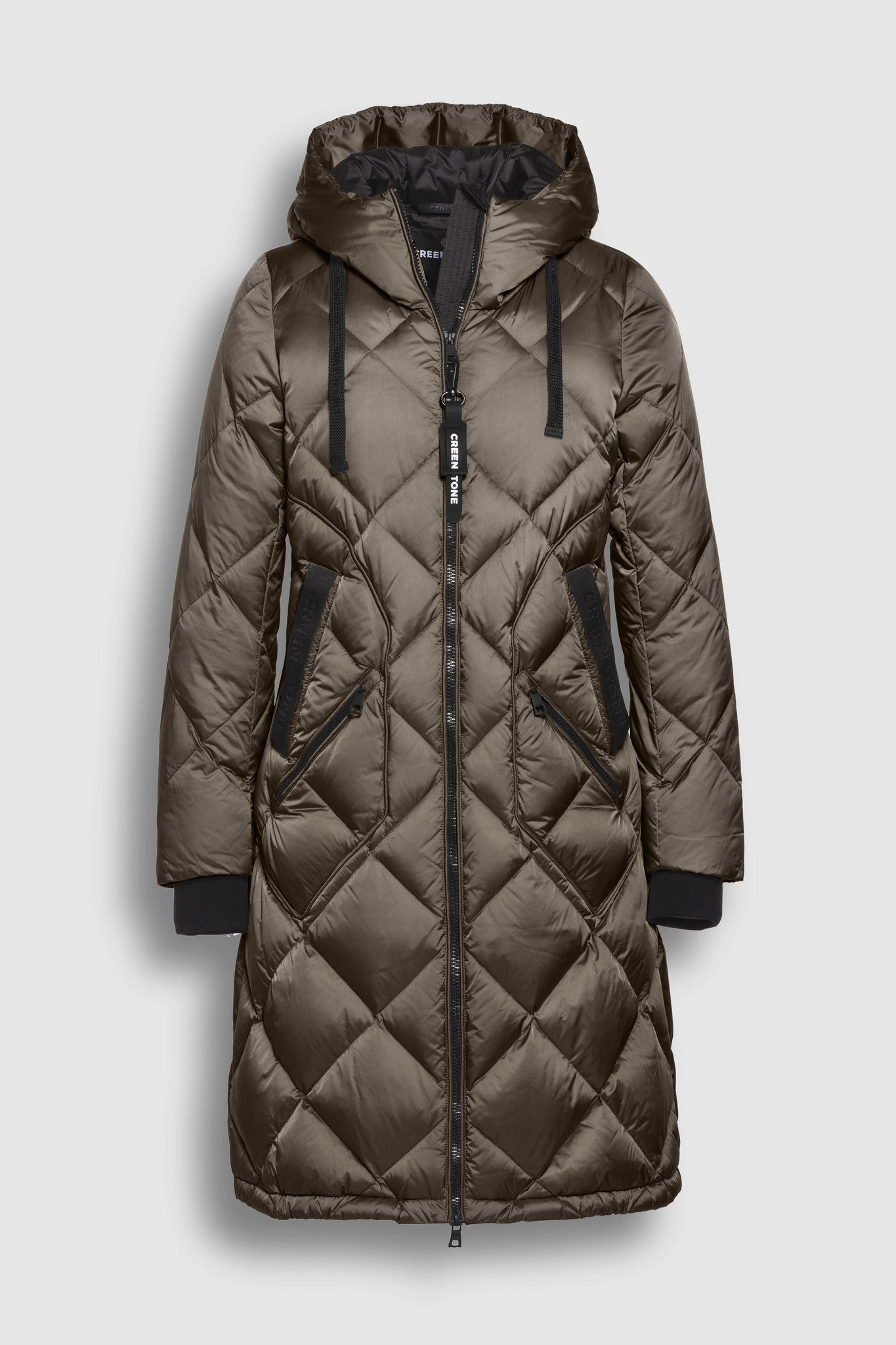 Creenstone Quilted Down Puffer Coat Bronze