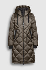 Load image into Gallery viewer, Creenstone Quilted Down Puffer Coat Bronze
