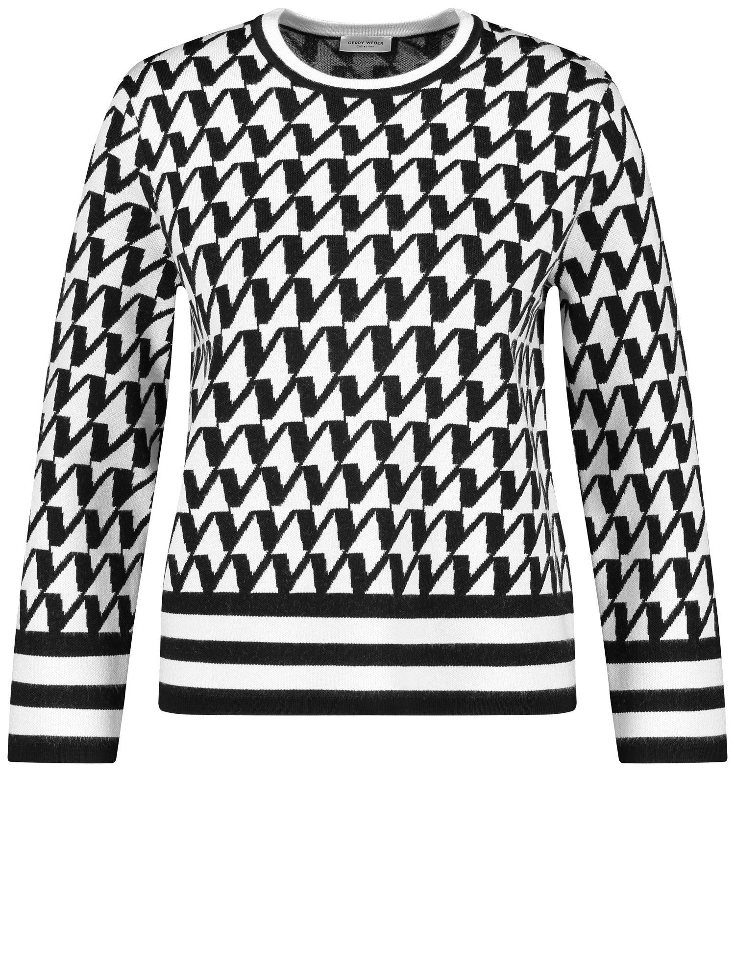 Gerry Weber Fine knit jumper with a panelled pattern