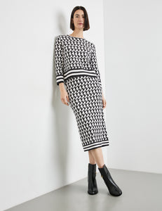 Gerry Weber Fine knit jumper with a panelled pattern