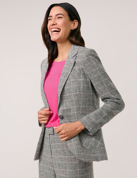 Gerry Weber Fitted Glen Check Blazer