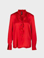 Load image into Gallery viewer, Marc Cain Red Silk Blouse
