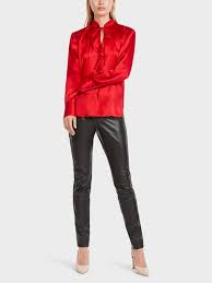 Marc Cain Red Silk Blouse