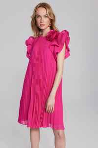 Joseph Ribkoff Fabric Flower Chiffon Dress