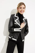 Load image into Gallery viewer, Joseph Ribkoff Moto jacket with contrast trim

