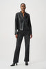 Joseph Ribkoff Edgy Faux Leather Collared Jacket