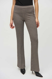 Joseph Ribkoff Flare Fit Trousers In Houndstooth