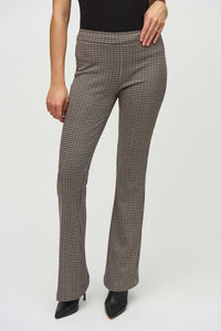 Joseph Ribkoff Flare Fit Trousers In Houndstooth