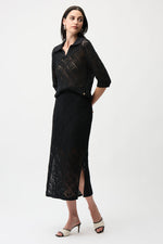 Load image into Gallery viewer, Joseph Ribkoff Open Stitch Pencil Skirt
