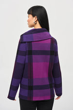 Load image into Gallery viewer, Joseph Ribkoff Casual Tartan Cowl Neck Top
