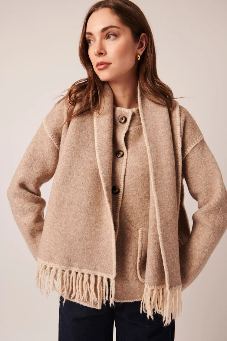 Line  Cardigan Kingsly in Soft Mink