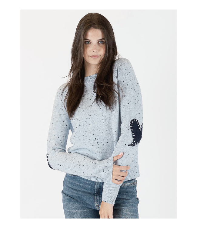 Lyle & Luxe Blue sweater with fleck Philippa