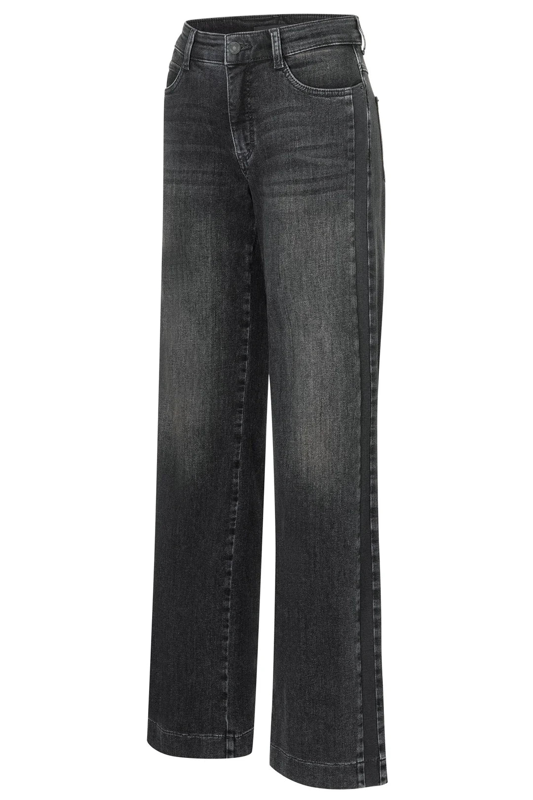 Mac WIDE GALON BLACK AUTHENTIC STRETCH DENIM