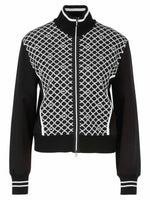 Load image into Gallery viewer, Marc Cain Zipper Cardigan Black/White
