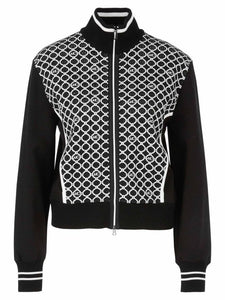 Marc Cain Zipper Cardigan Black/White