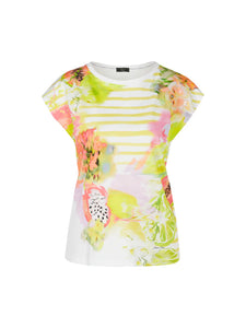 Marc Cain Cotton T-shirt in Floral Print