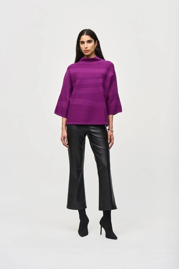 Joseph Ribkoff Cowl Neck Sweater in Purple