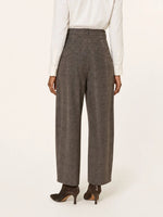 Load image into Gallery viewer, Cambio Edita Mouline Check Brown/Grey Pant
