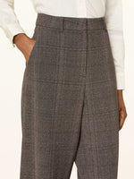 Load image into Gallery viewer, Cambio Edita Mouline Check Brown/Grey Pant
