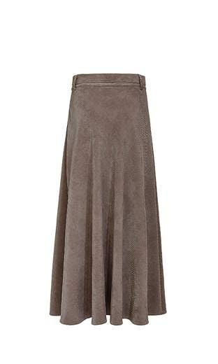 D.Exterior A-Line Coduroy Skirt