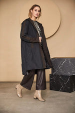 Load image into Gallery viewer, Naya Hoodied Coat Black/Brown
