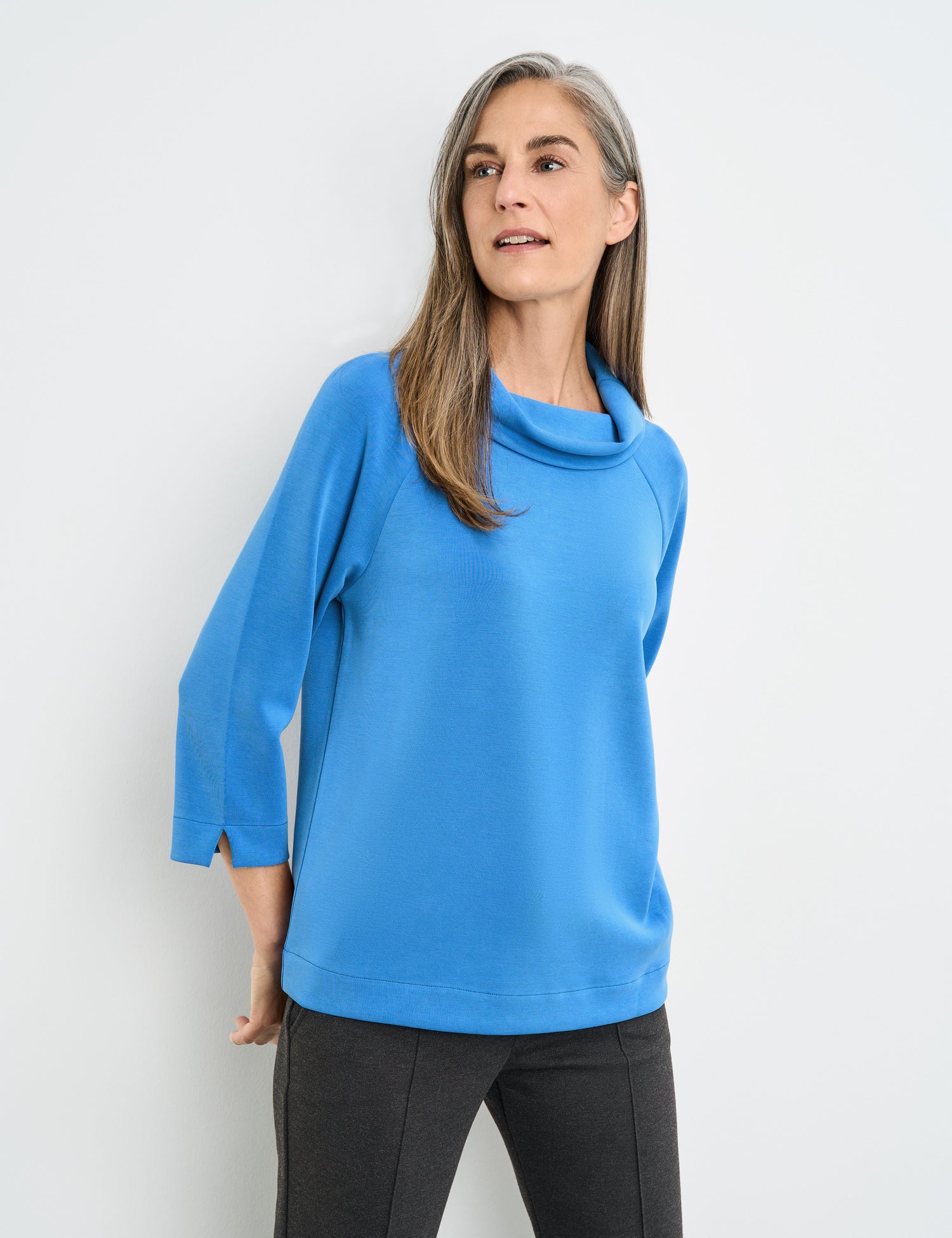 Gerry Weber Soft Cowl Neck Top with 3/4 Sleeves