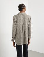 Load image into Gallery viewer, Gerry Weber Striped shirt blouse with a rounded hem
