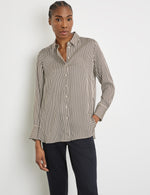 Load image into Gallery viewer, Gerry Weber Striped shirt blouse with a rounded hem
