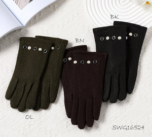 Winter Gloves felt with pearls