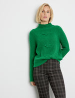 Load image into Gallery viewer, Gerry Weber Ribbed Bright Green Sweater
