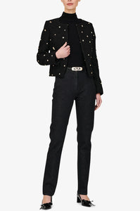 Weill City Mikado bouclé tweed jacket with studs and stars