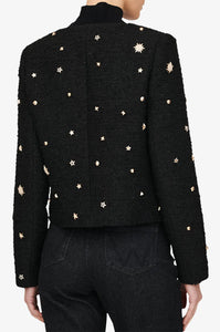 Weill City Mikado bouclé tweed jacket with studs and stars