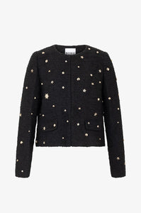 Weill City Mikado bouclé tweed jacket with studs and stars