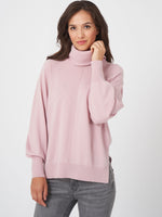 Load image into Gallery viewer, Repeat Wide Turtleneck Sweater With Puff Sleeves
