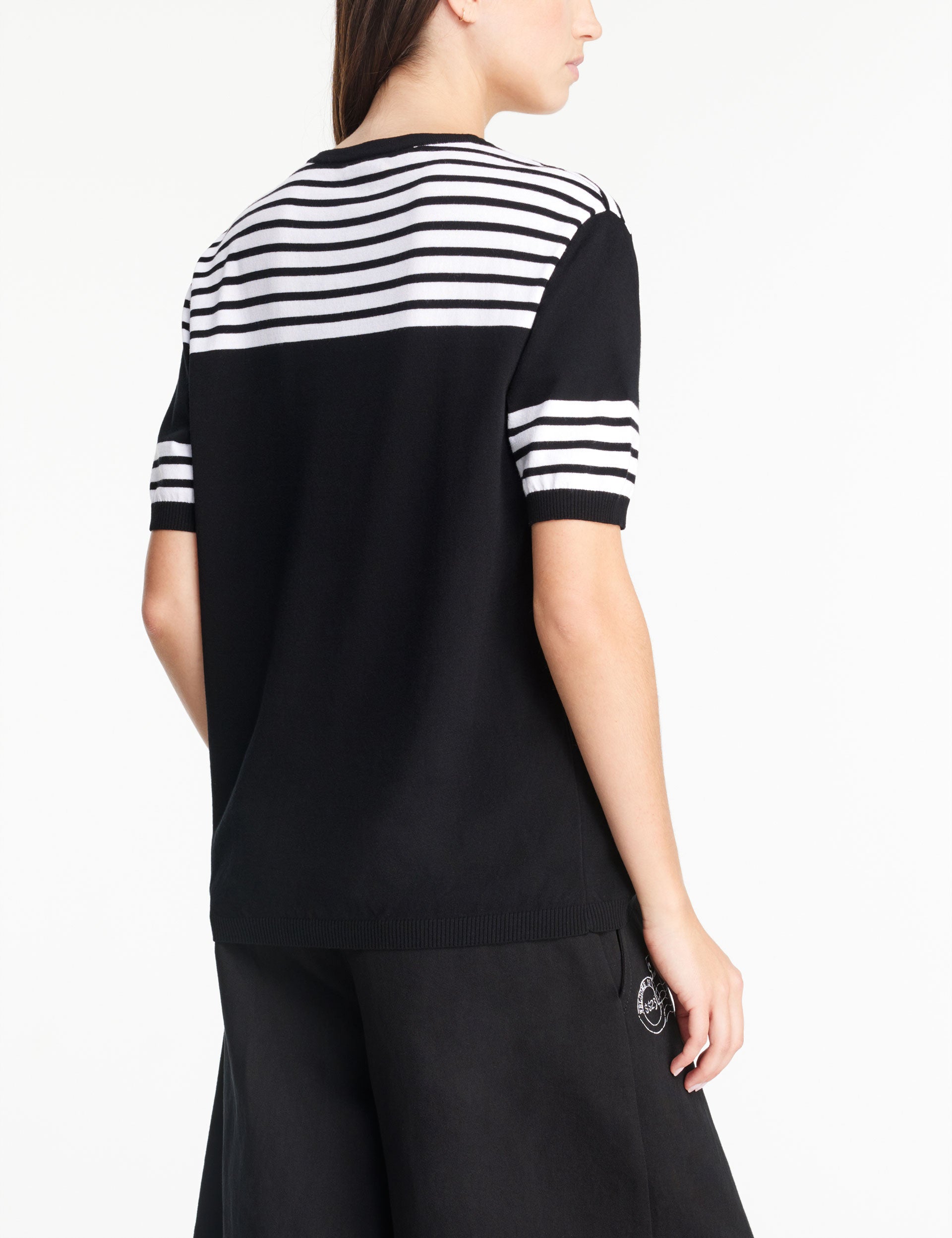 Sarah Pacini Sweater with Bold stripe