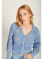 Load image into Gallery viewer, Line Crochet Cardigan
