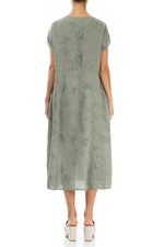 Load image into Gallery viewer, GRIZAS LINEN PRINTED LINEN DRESS
