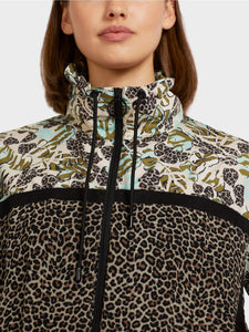 Marc Cain Sport pattern-mix zip-up jacket