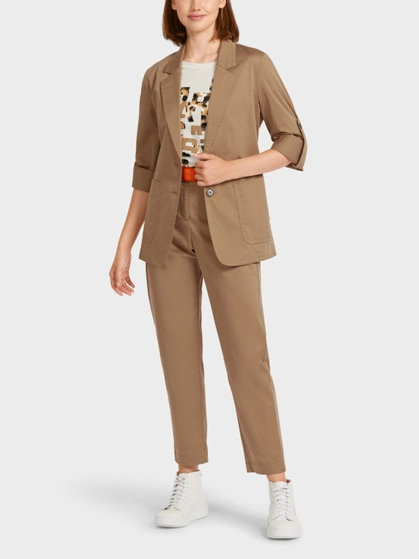 Marc Cain Cotton Blazer with sleeve tabs