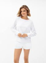 Load image into Gallery viewer, Juvia Terry Fleece Sweater White
