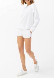 Juvia Terry Fleece Sweater White