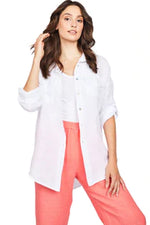 Load image into Gallery viewer, Pistache Short Sleeve Linen Blouse
